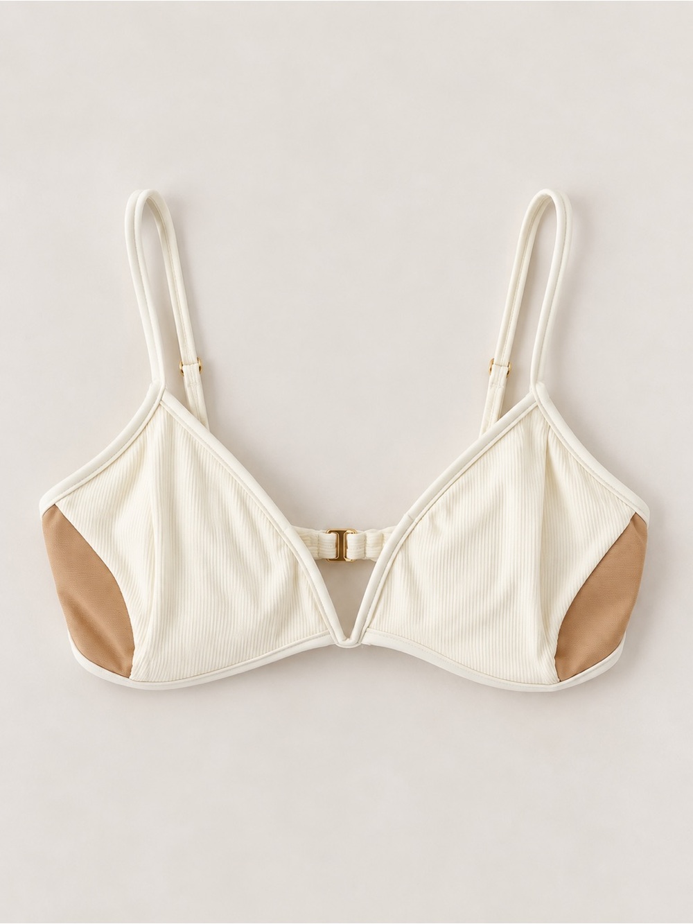 L*SPACE Macey Bikini Top in Cream